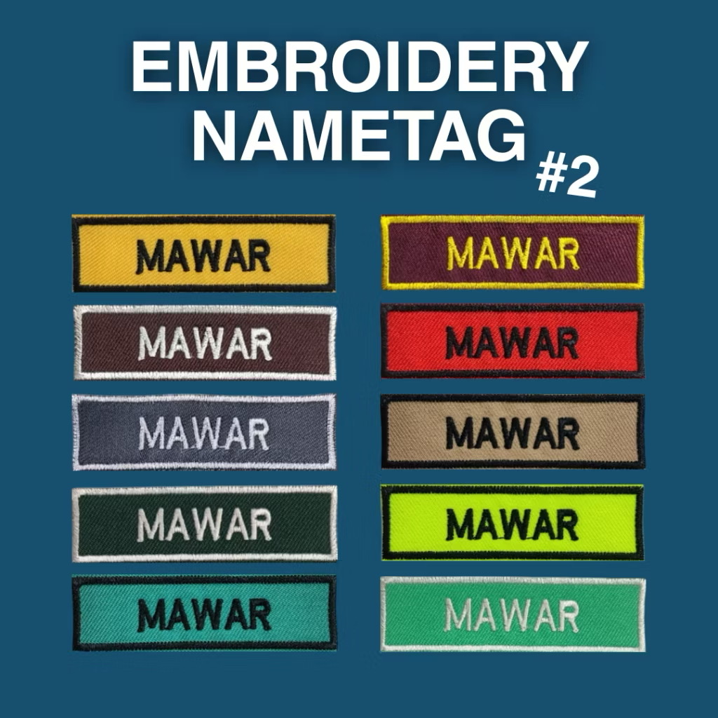 Tag Nama Pelajar Sulam Custom | Label Nama Sekolah - Image 2